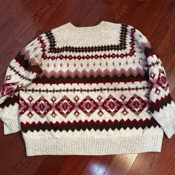 Old Navy XL Fair Isle Oversized Crew Neck Sweater - Picture 2 of 9